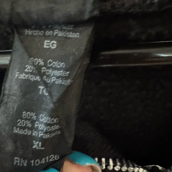 TOOL Black Zip-Up Hoodie with Silver Zipper - Picture 3 of 3